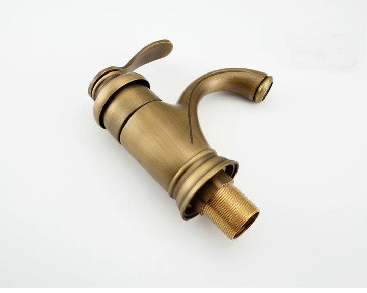 Antique Brass Bathroom Faucet Sink Mixer Tap Fixtures-Orizon Depot