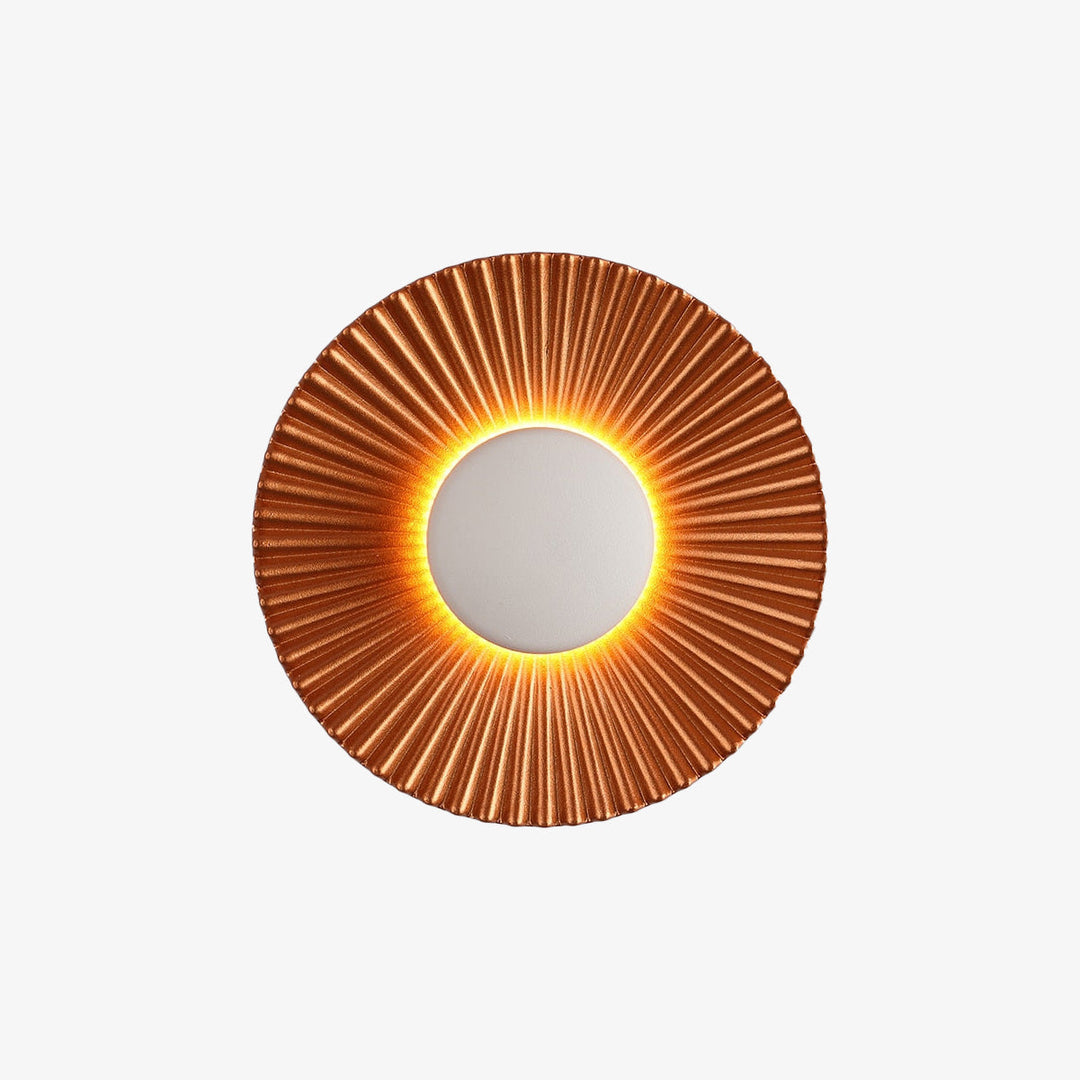 Modern Metallic Sun Design Wall Lamp