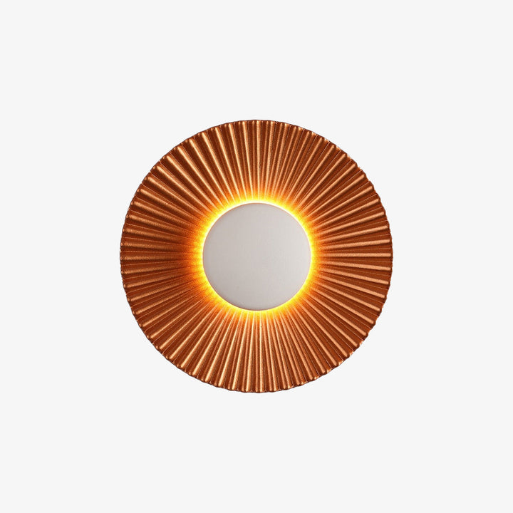 Modern Metallic Sun Design Wall Lamp