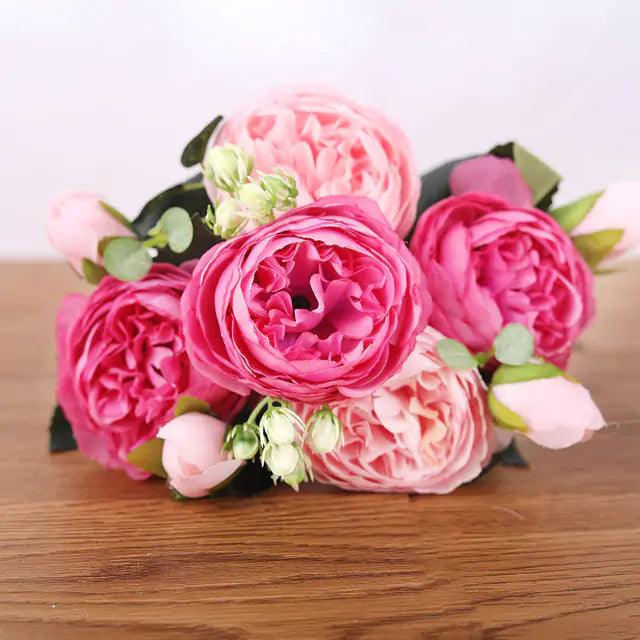 Silk Peony Arrangement for Timeless Elegance in Home Decor-Orizon Depot