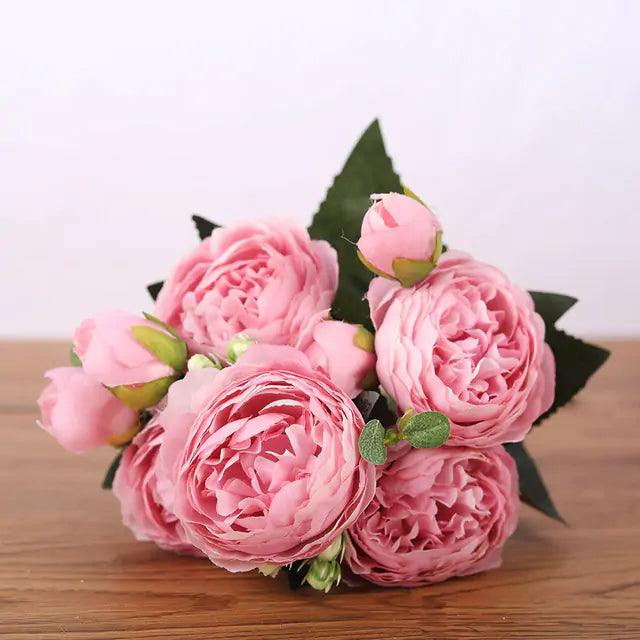 Silk Peony Arrangement for Timeless Elegance in Home Decor-Orizon Depot