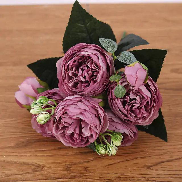 Silk Peony Arrangement for Timeless Elegance in Home Decor-Orizon Depot