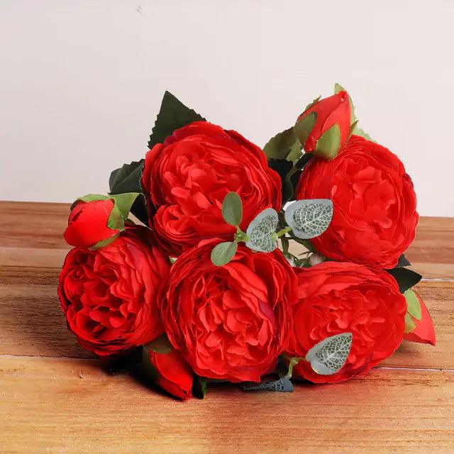 Silk Peony Arrangement for Timeless Elegance in Home Decor-Orizon Depot