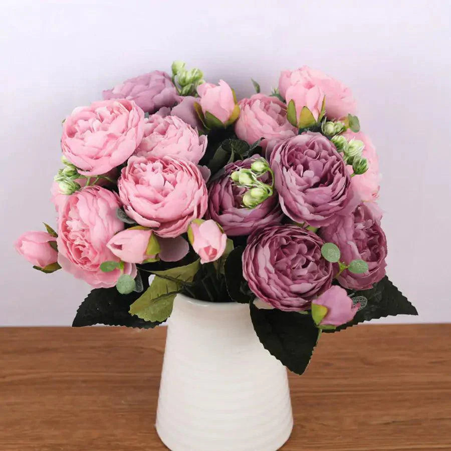 Silk Peony Arrangement for Timeless Elegance in Home Decor-Orizon Depot