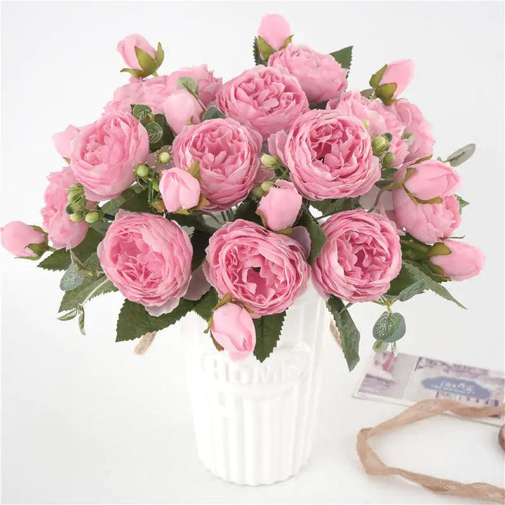 Silk Peony Arrangement for Timeless Elegance in Home Decor-Orizon Depot