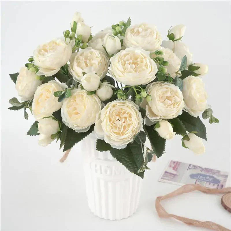 Silk Peony Arrangement for Timeless Elegance in Home Decor-Orizon Depot