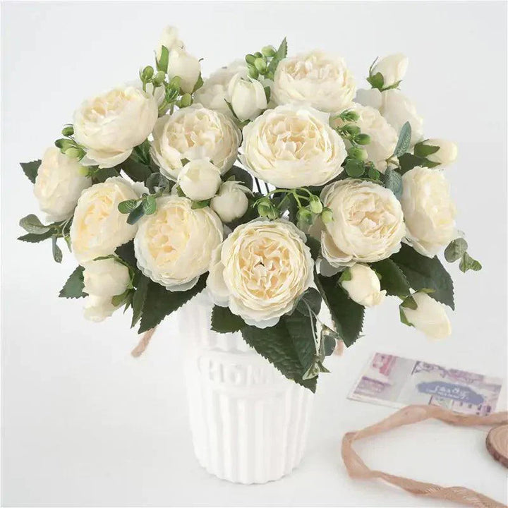 Silk Peony Arrangement for Timeless Elegance in Home Decor-Orizon Depot