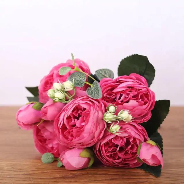Silk Peony Arrangement for Timeless Elegance in Home Decor-Orizon Depot