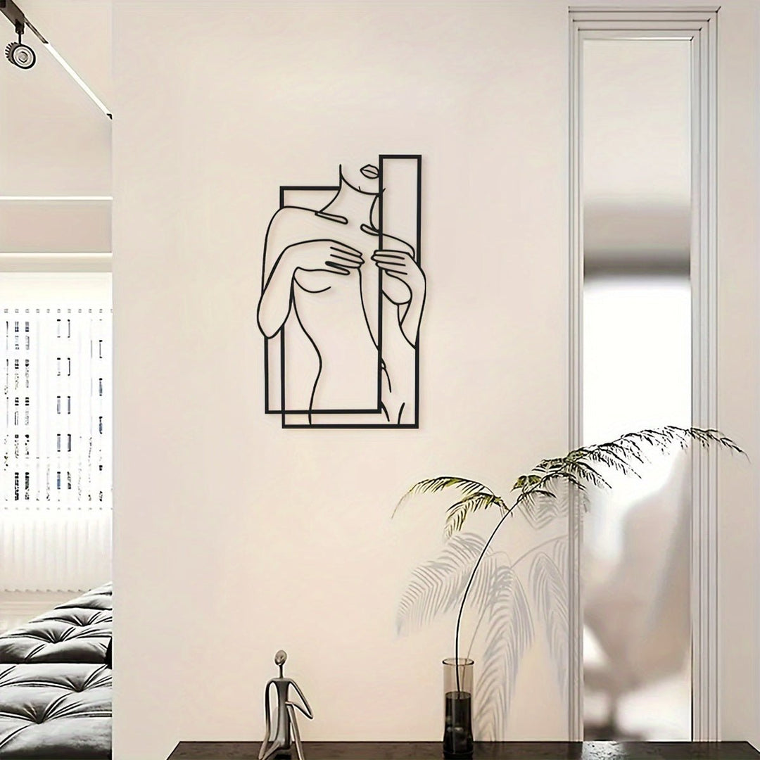 Modern Minimalist Metal Wall Decoration - Stylish Bedroom Art-Orizon Depot