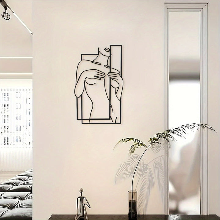 Modern Minimalist Metal Wall Decoration - Stylish Bedroom Art-Orizon Depot