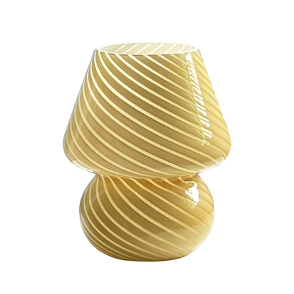 Murano-Style Glass Mushroom Lamp | Dimmable USB Table Light