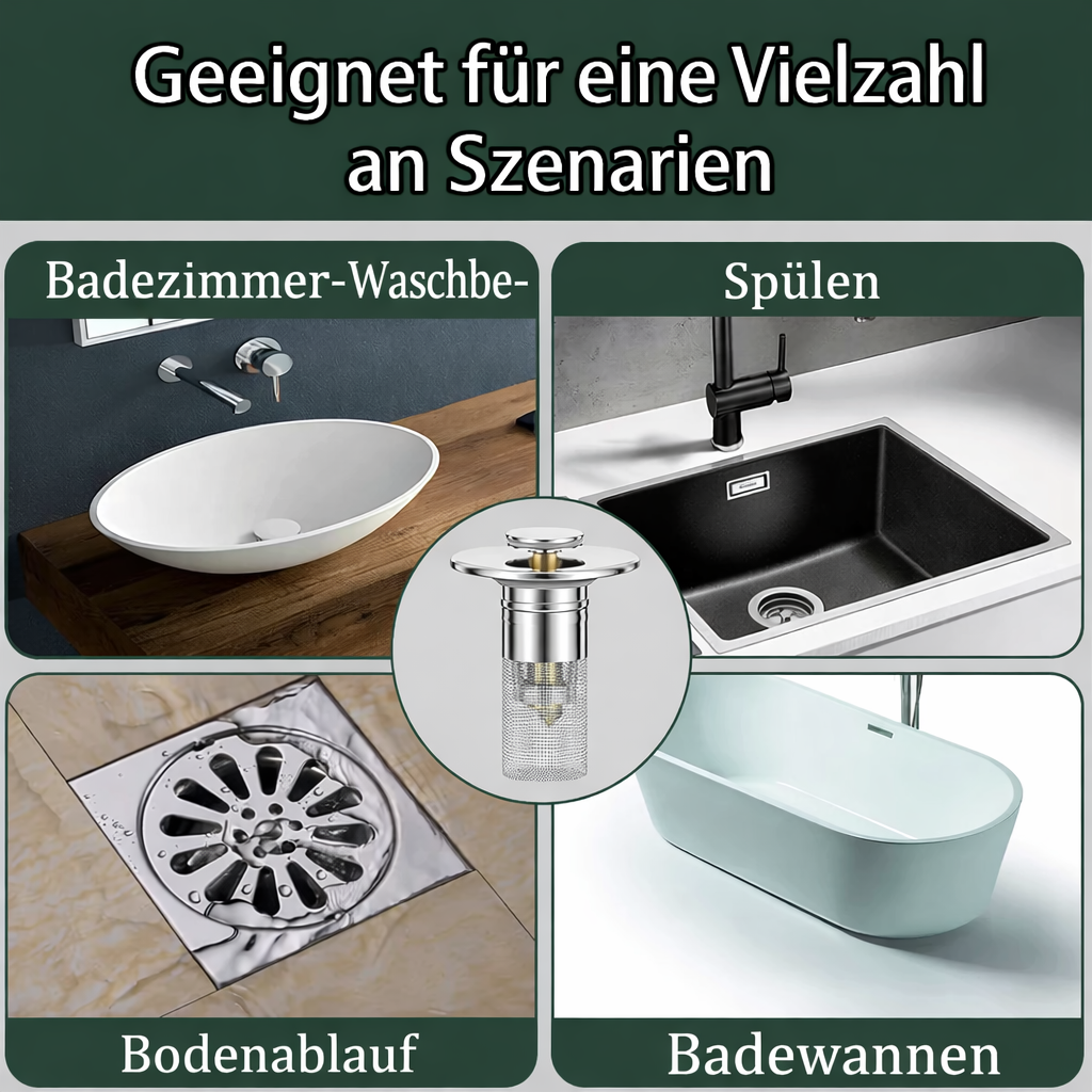 Stainless Steel Sink Drain Plug | Blockage-Resistant Filter