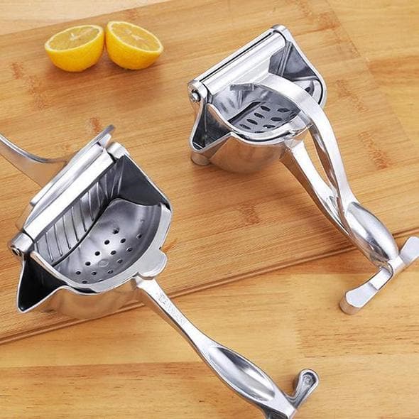 Stainless Steel Manual Citrus Juicer with Non-Slip Lever Grip