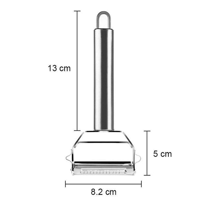 Stainless Steel Vegetable Peeler with Dual Blades for Easy Cutting