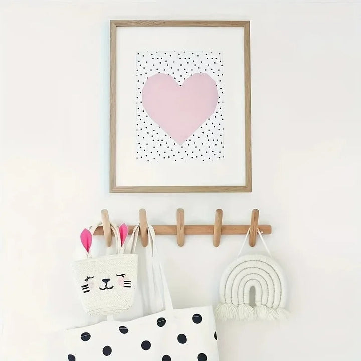 Solid Oak Wall Rack | Stylish Organizer for Home Storage