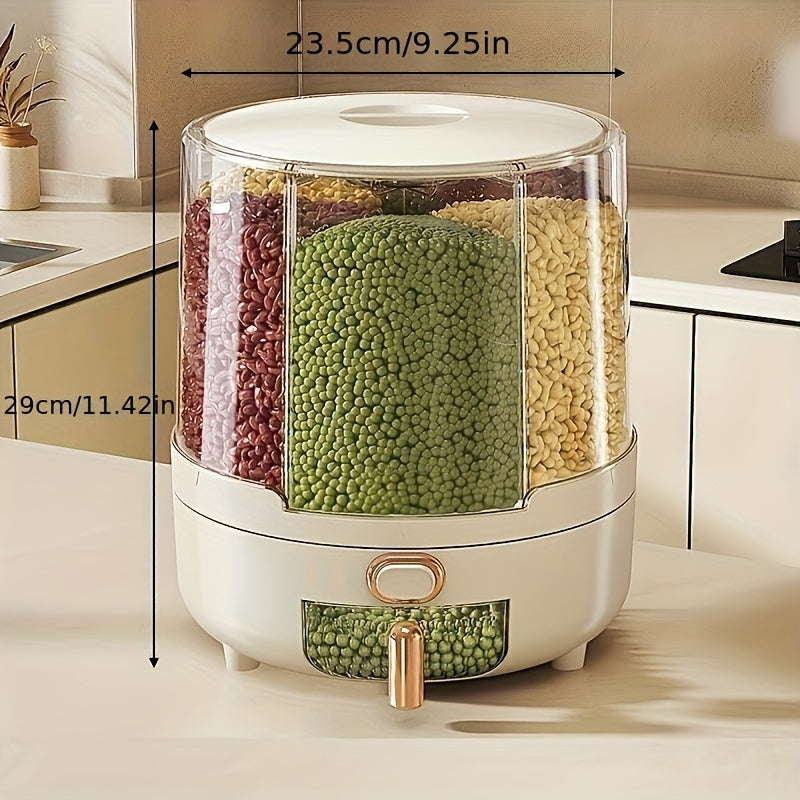 360° Rotating Airtight Food Storage Container | Large Grain & Cereal Dispenser-Orizon Depot