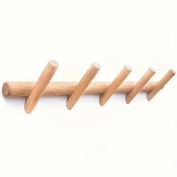 Solid Oak Wall Rack | Stylish Organizer for Home Storage