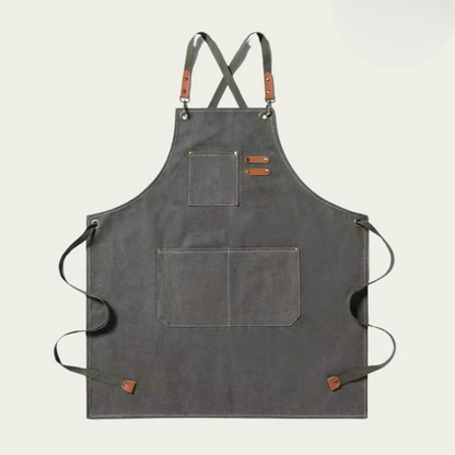 Craft Apron with Crossback Straps and Tool Pockets for Home Decor