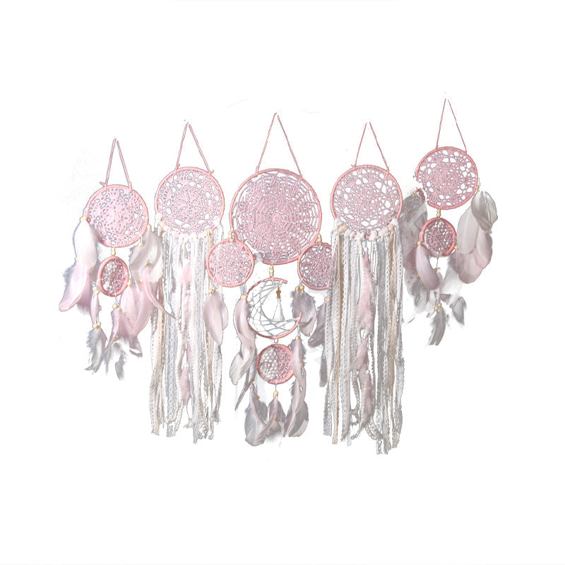 Dream Catcher Moon and Stars Hanging Decor Set (5 Pieces)-Orizon Depot