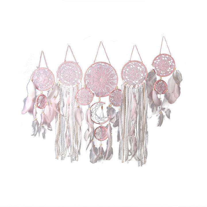 Dream Catcher Moon and Stars Hanging Decor Set (5 Pieces)-Orizon Depot