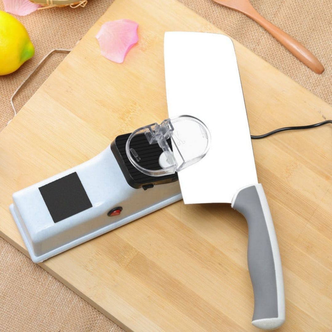 Two-Stage Knife Sharpener with Stable Guide Slots for Better Cutting