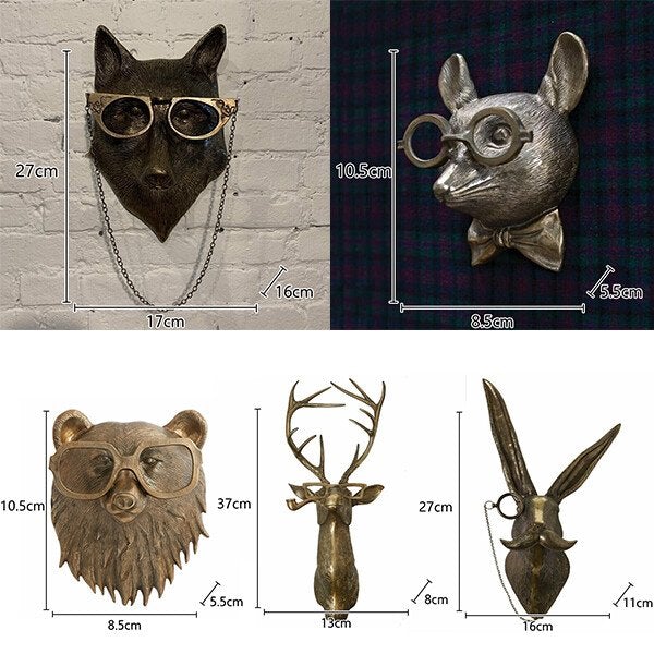 Unique Animal Head Wall Decor for Home - Stylish and Eye-Catching-Orizon Depot