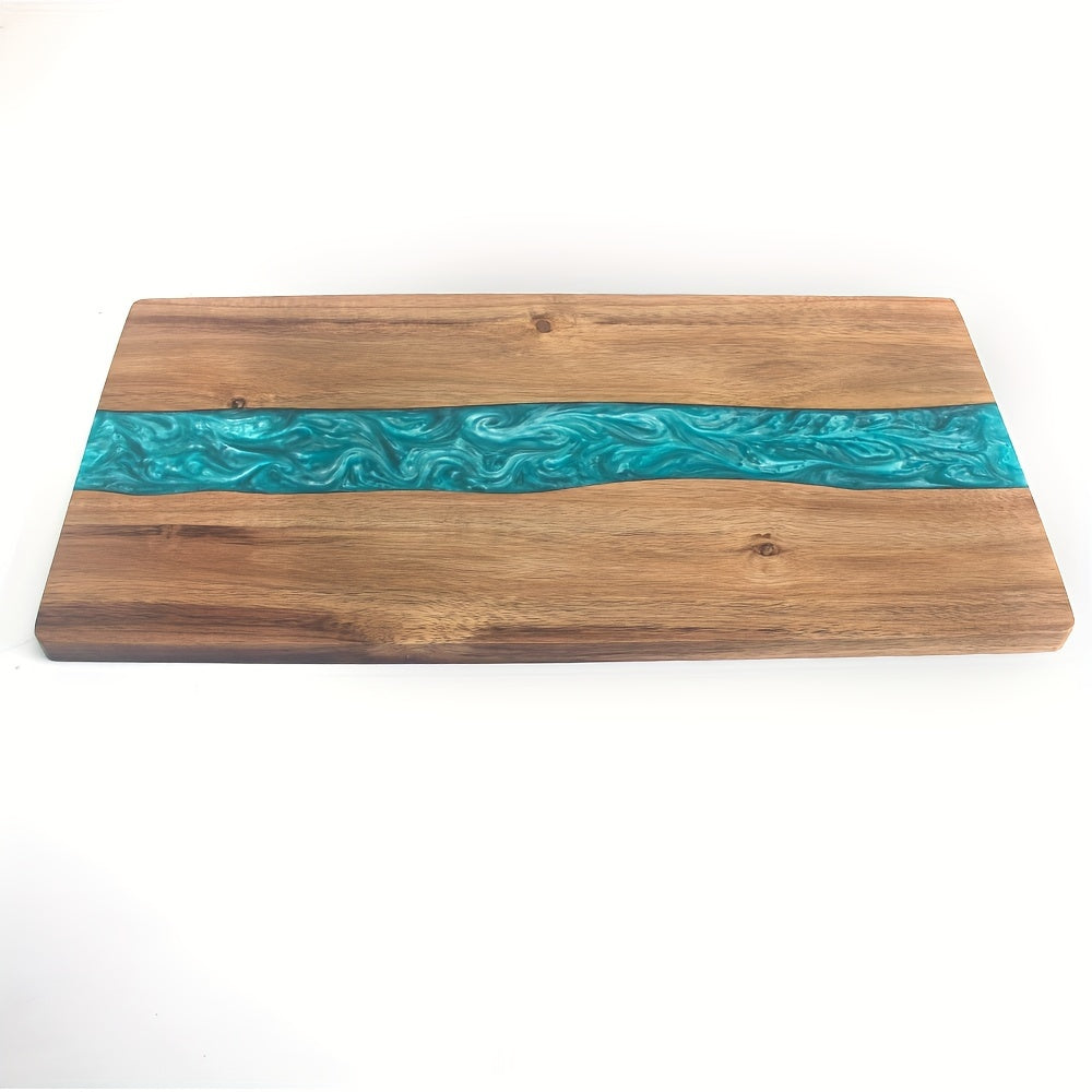 Acacia Wood Resin River Cutting Board | Charcuterie & Cheese Serving Platter-Orizon Depot