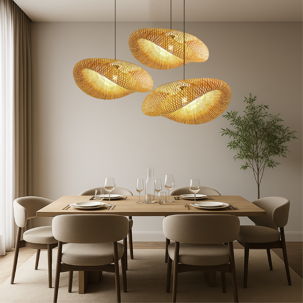 Natural Bamboo Hanging Lamp-Orizon Depot