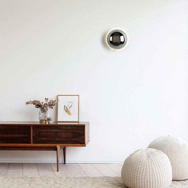 Modern Gold Finish Eclipse Wall Lamp | Contemporary Art Lighting