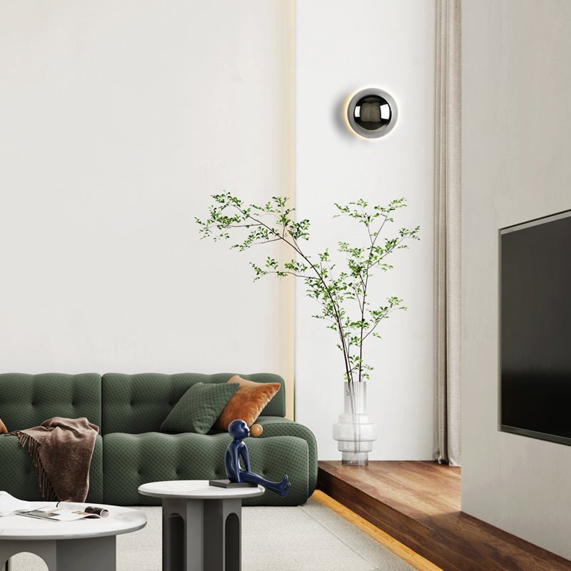 Modern Gold Finish Eclipse Wall Lamp | Contemporary Art Lighting