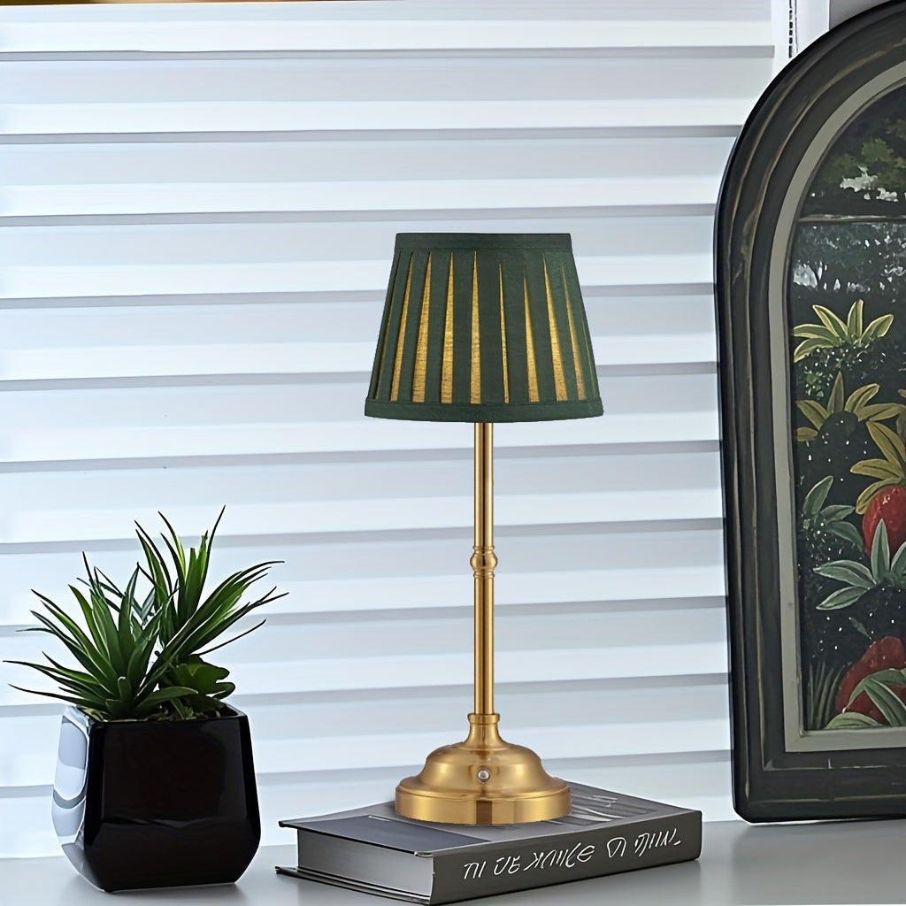 Rechargeable Cordless Brass LED Touch Dimmable Table Lamp-Orizon Depot