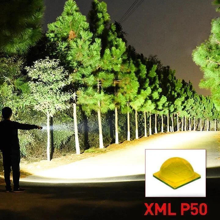 90000 Lumens XHP50.2 Ultra Bright High-Power Flashlight