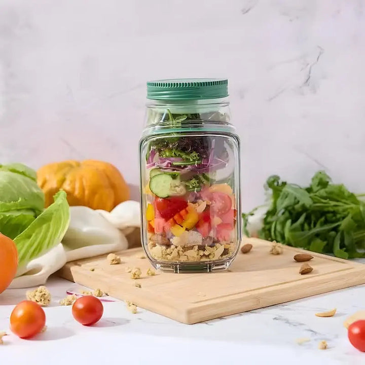 Airtight Glass Salad Dish with Side Entry Twist Lid
