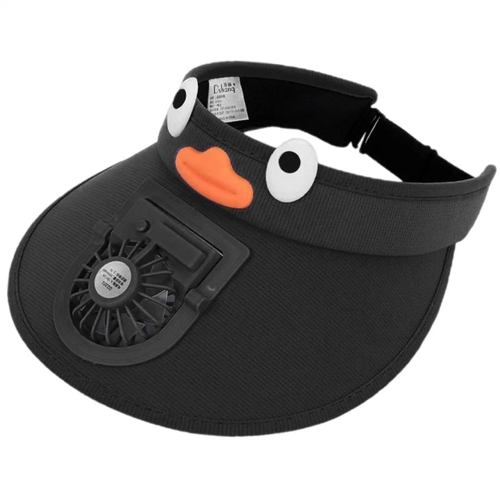 Kids Sun Visor Hat with Built-in Cooling Fan