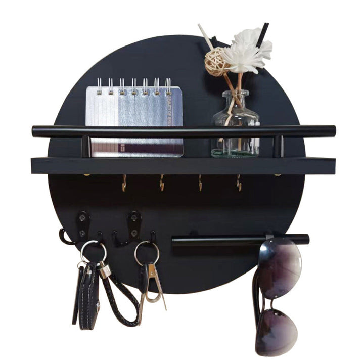 Eco-Friendly Round Wooden Key Holder | Stylish Wall Organizer