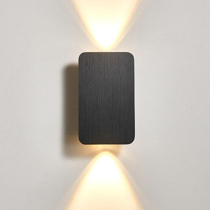 Nordic Minimalist Aluminum Rectangular Flat Panel LED Wall Sconce 2-Light Lamp-Orizon Depot