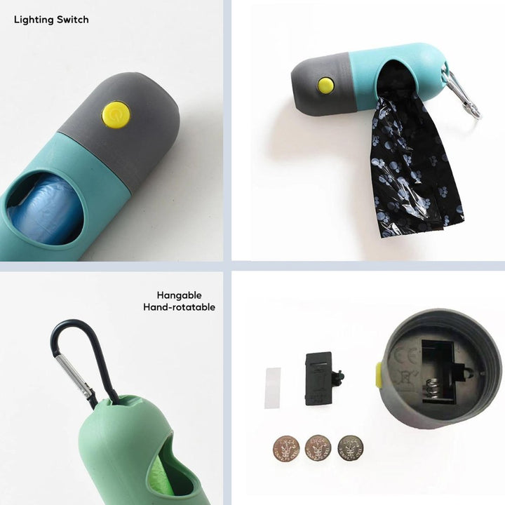 LED Light Dog Poop Bag Dispenser for Easy Cleanup-Orizon Depot