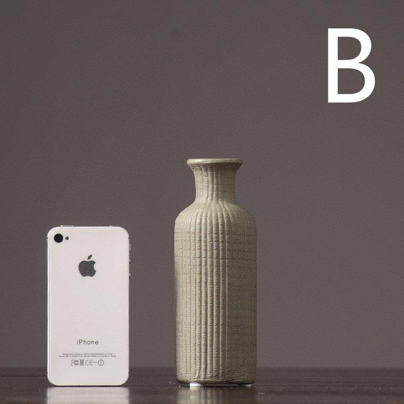 Ceramic Flower Vase Pot in Brown, Beige, and Gray for Home Decor-Orizon Depot