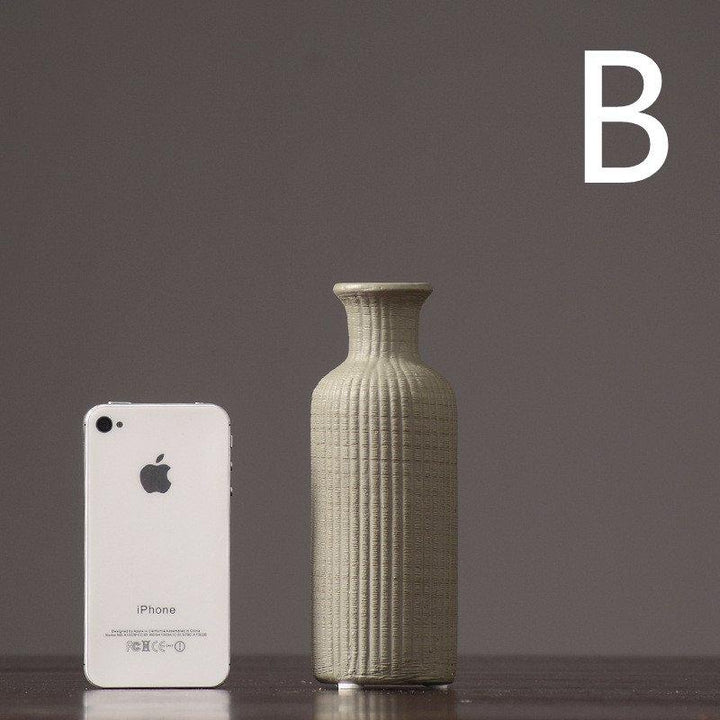 Ceramic Flower Vase Pot in Brown, Beige, and Gray for Home Decor-Orizon Depot