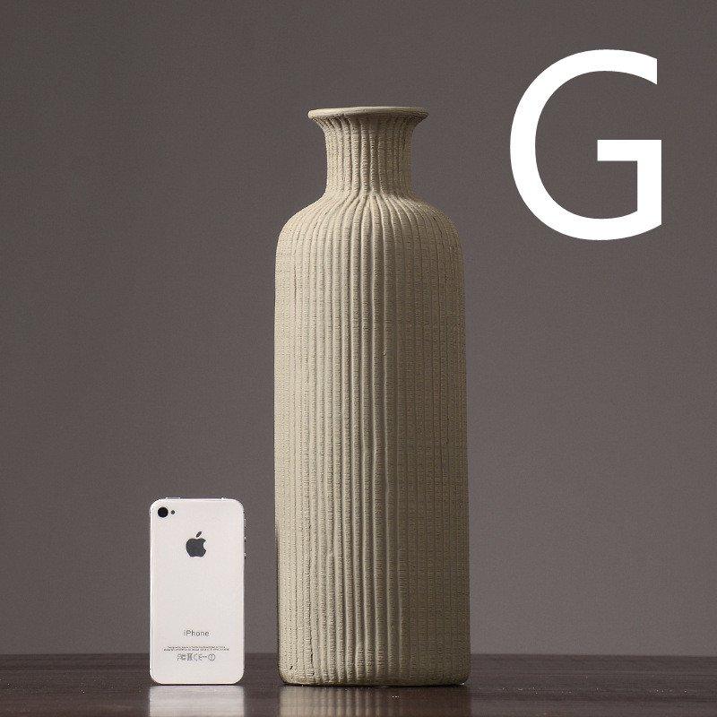 Ceramic Flower Vase Pot in Brown, Beige, and Gray for Home Decor-Orizon Depot