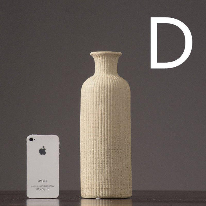 Ceramic Flower Vase Pot in Brown, Beige, and Gray for Home Decor-Orizon Depot