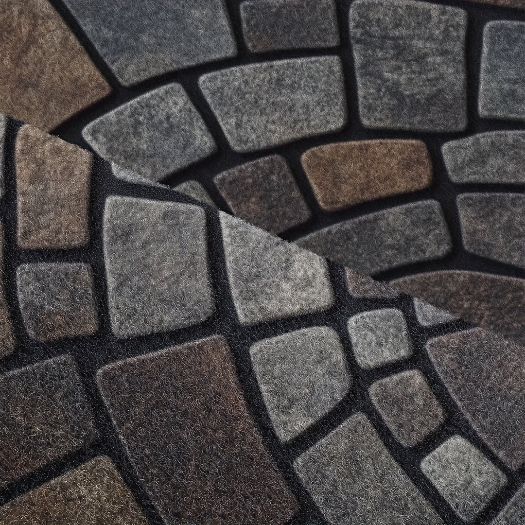 Half-Circle Mosaic Welcome Mat | Versatile Indoor & Outdoor Use-Orizon Depot