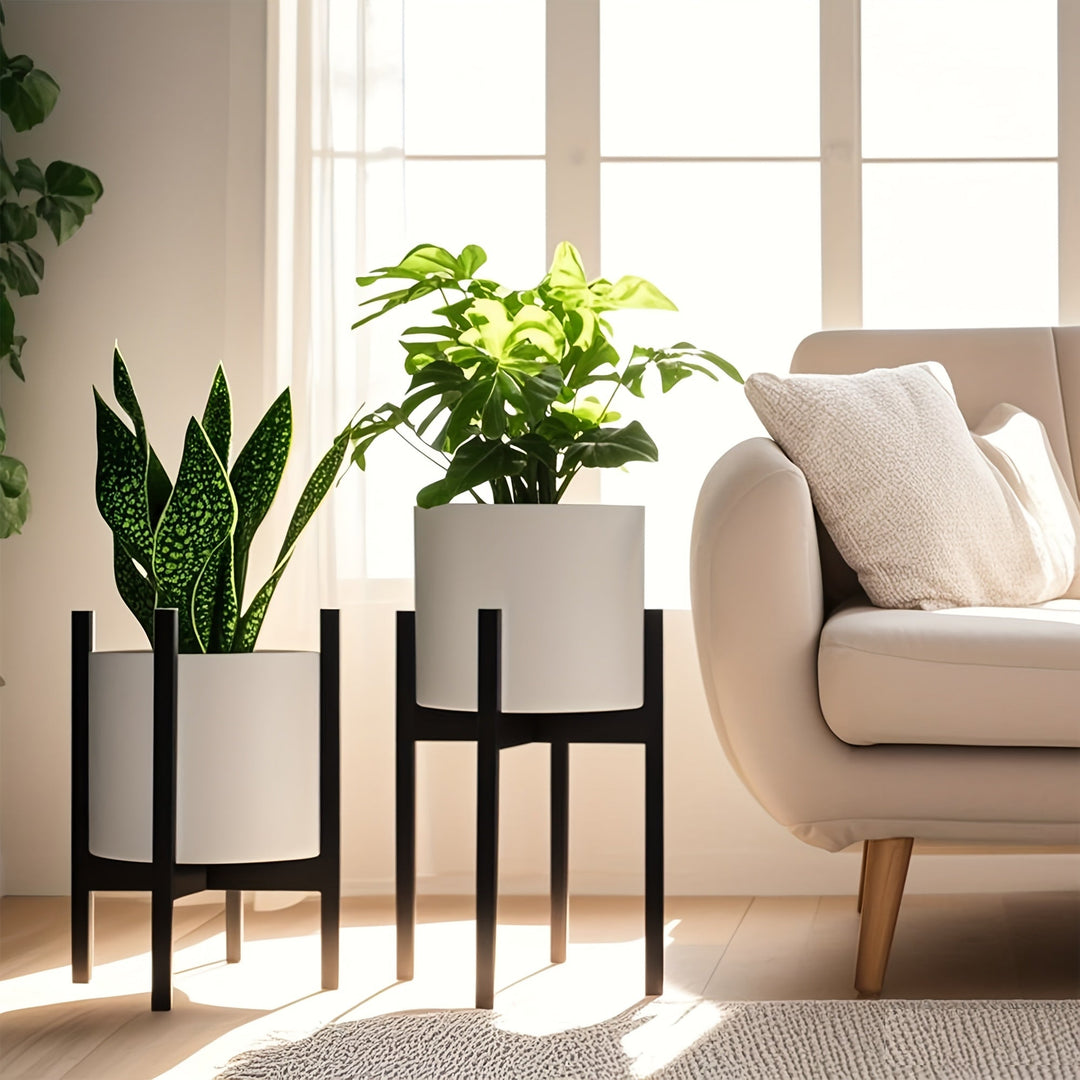 Adjustable Metal Plant Stand | Modern Indoor and Outdoor Planter Holder