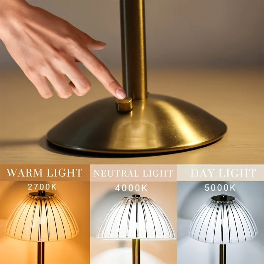 USB Rechargeable Golden Touch Table Lamp for Modern Home Decor