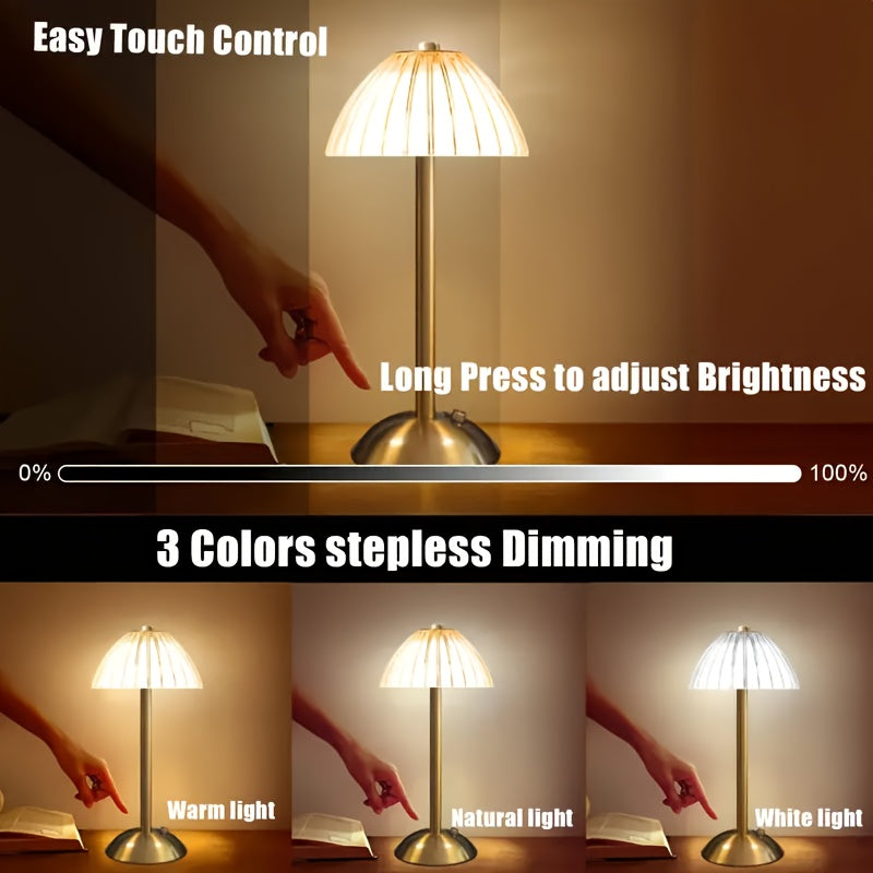 USB Rechargeable Golden Touch Table Lamp for Modern Home Decor