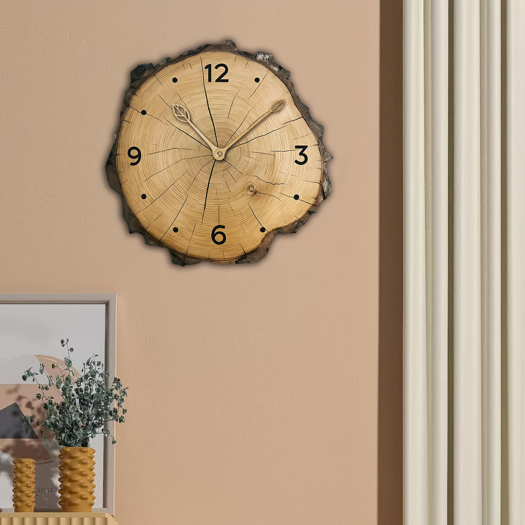 Rustic Wood Slice Wall Clock | Natural Log Design for Home Decor
