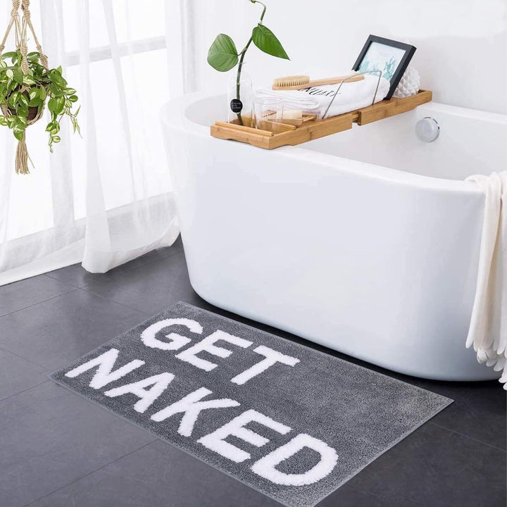 Soft Tufted Bath Mat – Get Naked Bathroom Rug for Comfort-Orizon Depot