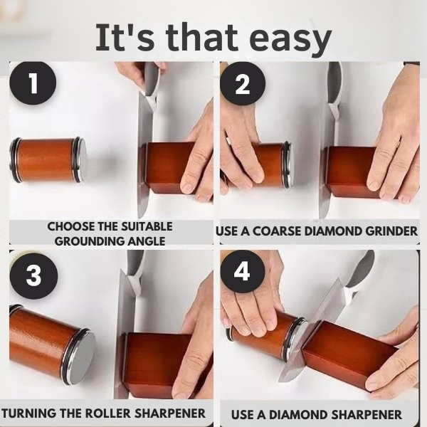 Knife Sharpening Tool | Rolling Edge Sharpener | Fast & Precise Edge