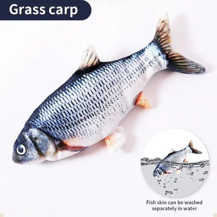 Interactive USB Charging Cat Toy - Fun Fish Design
