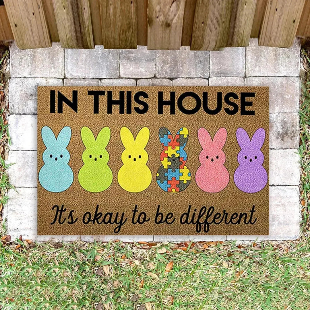 Cartoon Bunny Rabbit Non-Slip Doormat for Home Entryway Decor-Orizon Depot